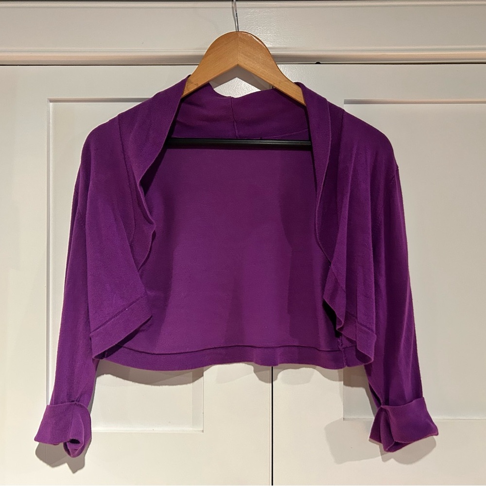 Purple Cropped Cardigan from Phase Eight